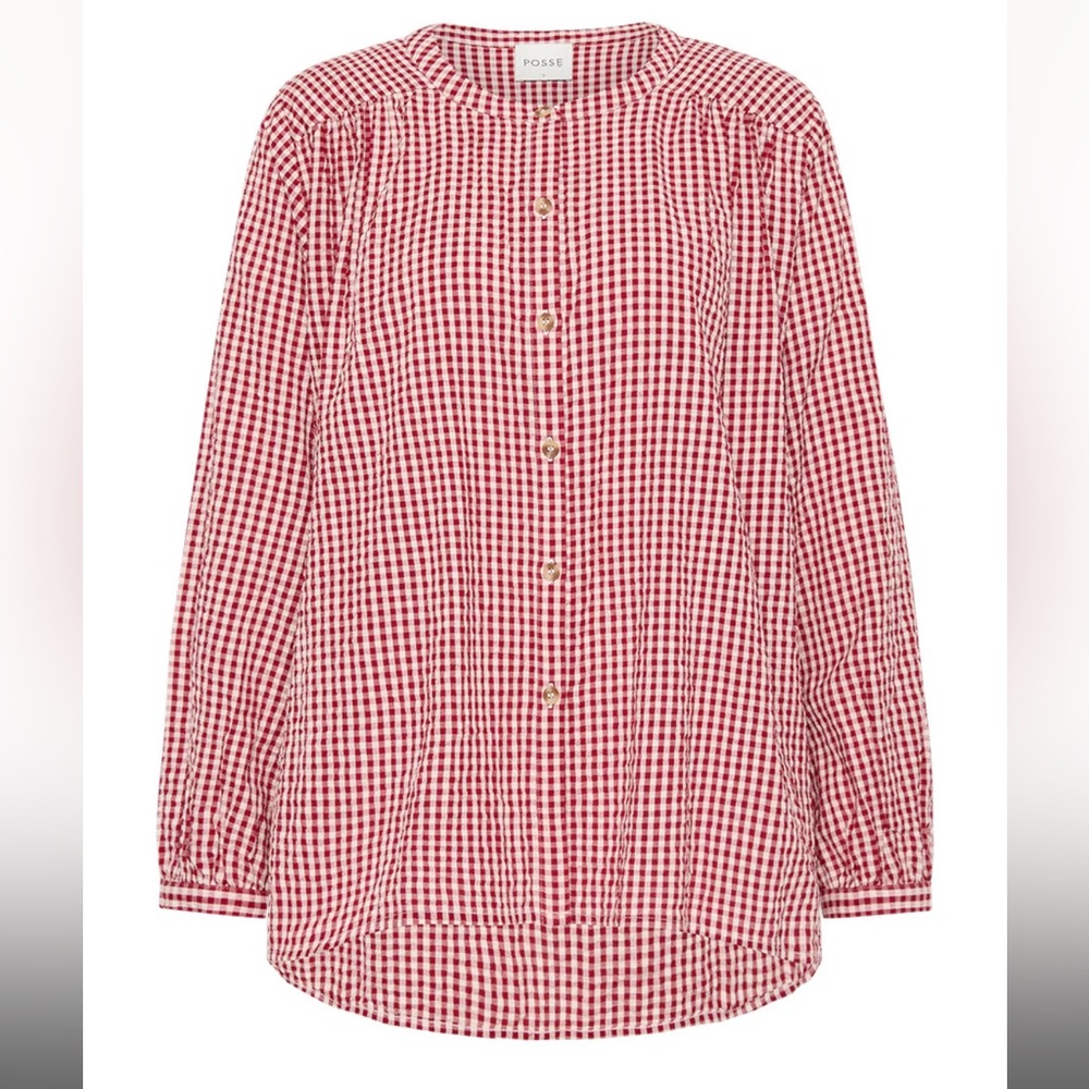 NWT Posse Mira Red and White Gingham Shirt